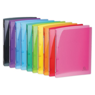 Classeurs 4 anneaux Iderama polypro transparent - Dos 2 cm x20 - Exacompta