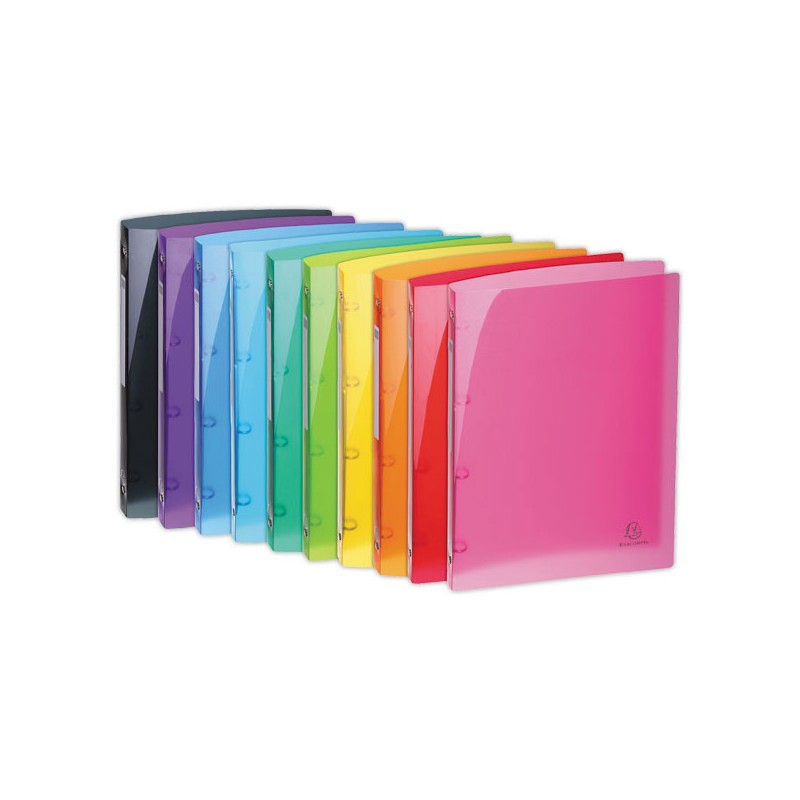 Classeurs 4 anneaux Iderama polypro transparent - Dos 2 cm x20 - Exacompta