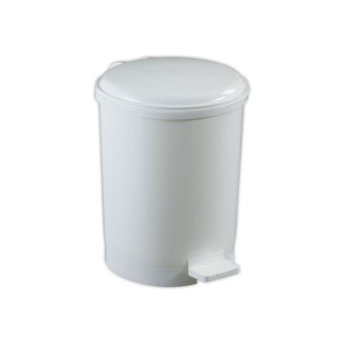 Poubelle à pédale plastique blanc 12 L - Shopdeschefs