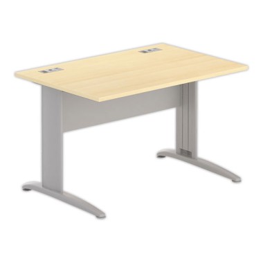 Bureau BUENOS AIRES 120 x 80 hêtre - pieds aluminium - Fiducial Office Solutions