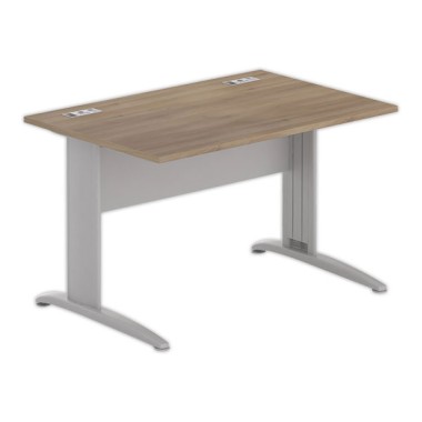 Bureau BUENOS AIRES 120 x 80 noyer - pieds aluminium - Fiducial Office Solutions