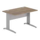 Bureau BUENOS AIRES 120 x 80 noyer - pieds aluminium - Fiducial Office Solutions