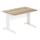 Bureau BUENOS AIRES 120 x 80 chêne veiné - pieds blancs - Fiducial Office Solutions