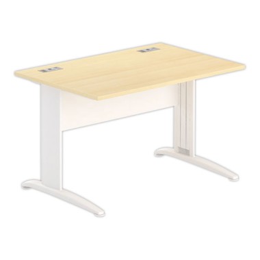 Bureau BUENOS AIRES 120 x 80 hêtre - pieds blancs - Fiducial Office Solutions