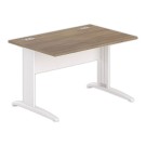 Bureau BUENOS AIRES 120 x 80 noyer - pieds blancs - Fiducial Office Solutions