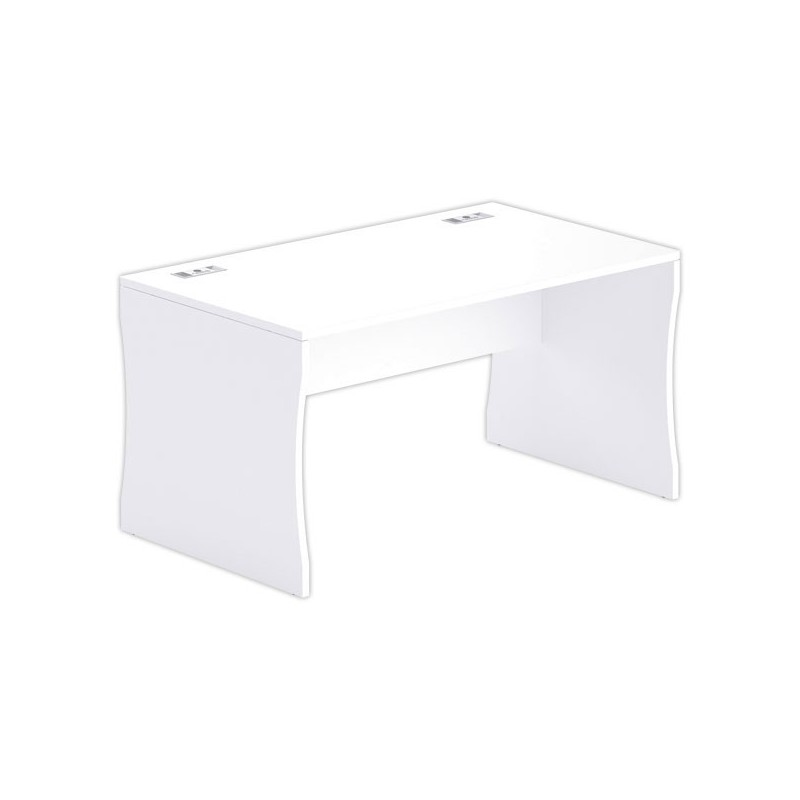 Bureau BUDAPEST 160 x 80 blanc - Fiducial Office Solutions