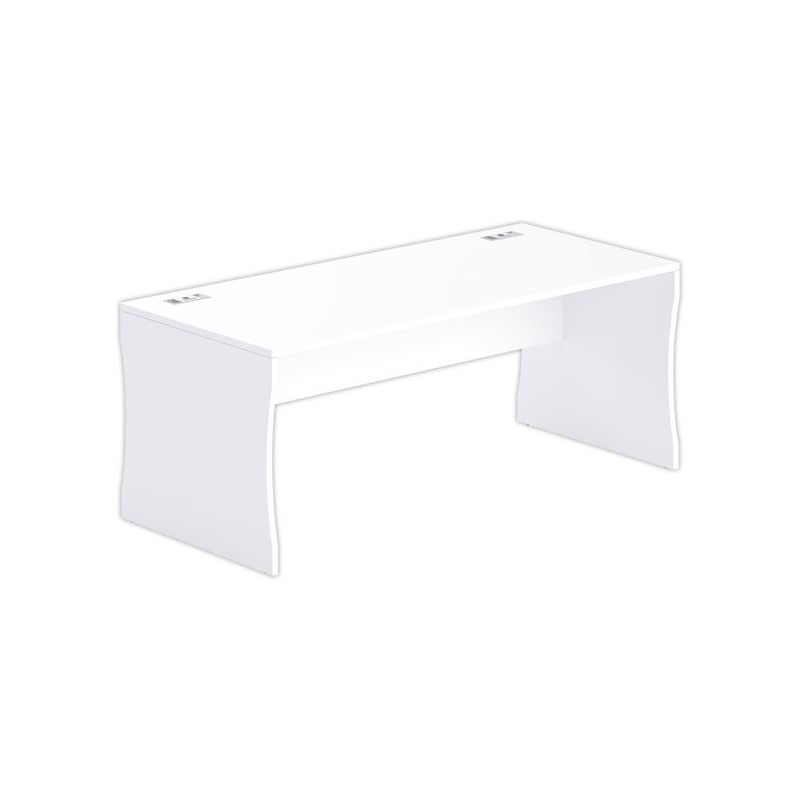 Bureau BUDAPEST 180 x 80 blanc - Fiducial Office Solutions