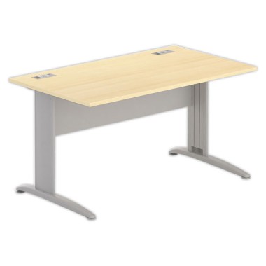 Bureau BUENOS AIRES 140 x 80 hêtre - pieds aluminium - Fiducial Office Solutions
