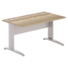 Bureau BUENOS AIRES 140 x 80 chêne veiné - pieds aluminium - Fiducial Office Solutions