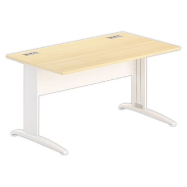Bureau BUENOS AIRES 140 x 80 hêtre - pieds blancs - Fiducial Office Solutions