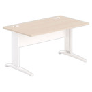 Bureau BUENOS AIRES 140 x 80 acacia clair - pieds blancs - Fiducial Office Solutions