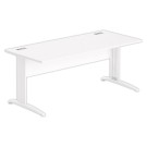 Bureau BUENOS AIRES 180 x 80 blanc - pieds blancs - Fiducial Office Solutions