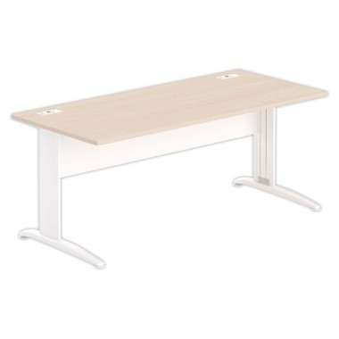 Bureau BUENOS AIRES 180 x 80 acacia clair- pieds blancs - Fiducial Office Solutions