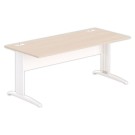 Bureau BUENOS AIRES 180 x 80 acacia clair- pieds blancs - Fiducial Office Solutions