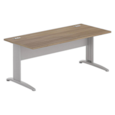Bureau BUENOS AIRES 180 x 80 noyer - pieds aluminium - Fiducial Office Solutions