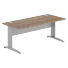 Bureau BUENOS AIRES 180 x 80 noyer - pieds aluminium - Fiducial Office Solutions