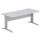 Bureau BUENOS AIRES 180 x 80 gris - pieds aluminium - Fiducial Office Solutions