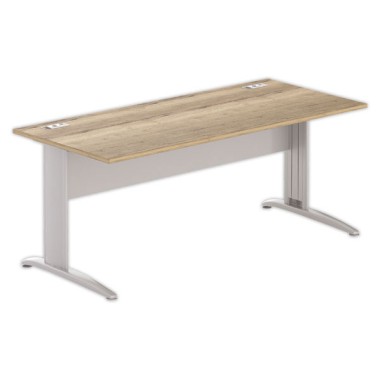 Bureau BUENOS AIRES 180 x 80 chêne veiné - pieds aluminium - Fiducial Office Solutions