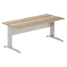 Bureau BUENOS AIRES 180 x 80 chêne veiné - pieds aluminium - Fiducial Office Solutions