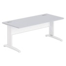 Bureau BUENOS AIRES 180 x 80 gris - pieds blancs - Fiducial Office Solutions
