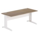 Bureau BUENOS AIRES 180 x 80 noyer - pieds blancs - Fiducial Office Solutions