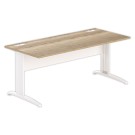Bureau BUENOS AIRES 180 x 80 chêne veiné- pieds blancs - Fiducial Office Solutions