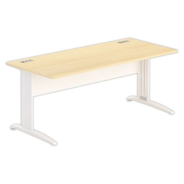 Bureau BUENOS AIRES 180 x 80 hêtre - pieds blancs - Fiducial Office Solutions