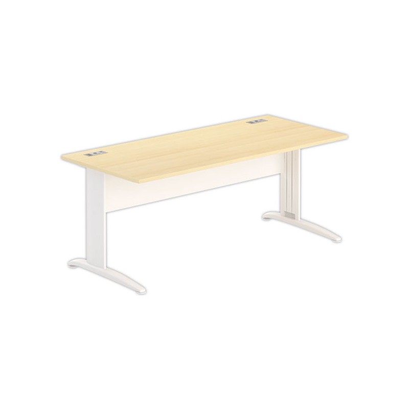 Bureau BUENOS AIRES 180 x 80 hêtre - pieds blancs - Fiducial Office Solutions