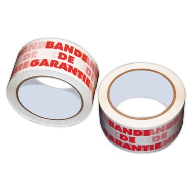 Rouleau adhésif polypropylène "Bande de garantie" - 66m x 50mm - Sign