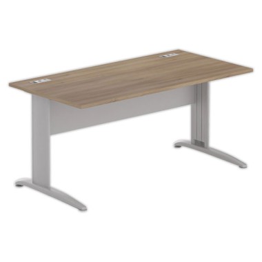 Bureau BUENOS AIRES 160 x 80 noyer - pieds aluminium - Fiducial Office Solutions