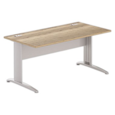 Bureau BUENOS AIRES 160 x 80 chêne veiné - pieds aluminium - Fiducial Office Solutions