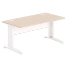 Bureau BUENOS AIRES 160 x 80 acacia clair- pieds blancs - Fiducial Office Solutions