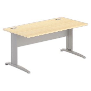 Bureau BUENOS AIRES 160 x 80 hêtre - pieds aluminium - Fiducial Office Solutions