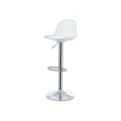 Tabourets BOBBA pied alu assise blanche x2 - Paperflow