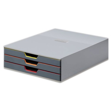 Module de classement 3 tiroirs VARICOLOR gris - Durable