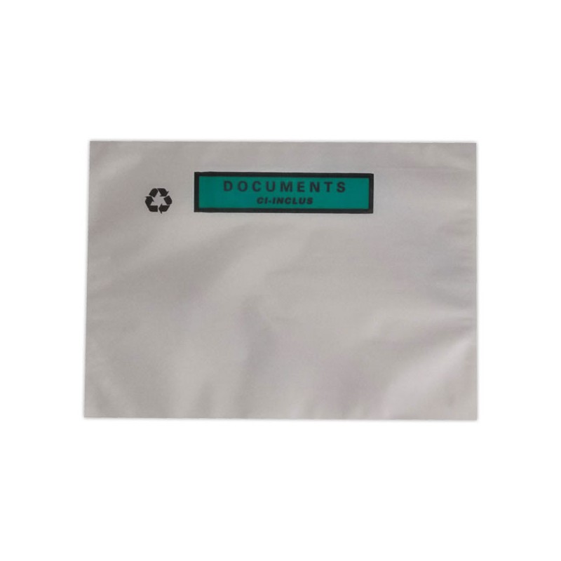 Pochettes adhésives Kraft "Documents ci-inclus" format 240x175mm x1000 - Shopdeschefs