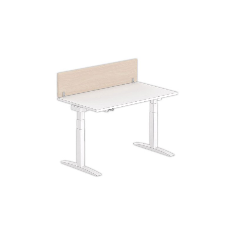 Cloisonnette pour bureau L. 140 acacia/alu - Fiducial Office Solutions