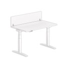 Cloisonnette pour bureau L. 140 blanc/alu - Shopdeschefs