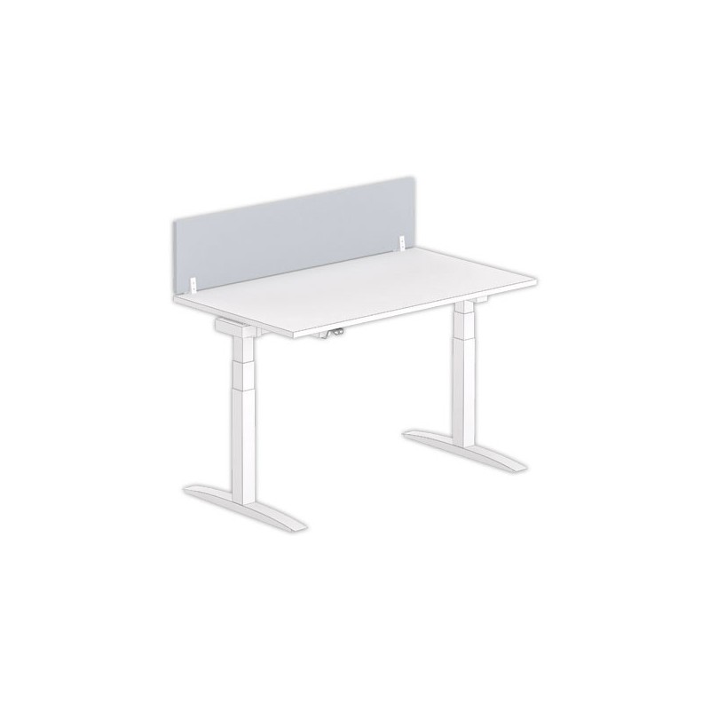 Cloisonnette pour bureau L.140 gris/blanc - Shopdeschefs