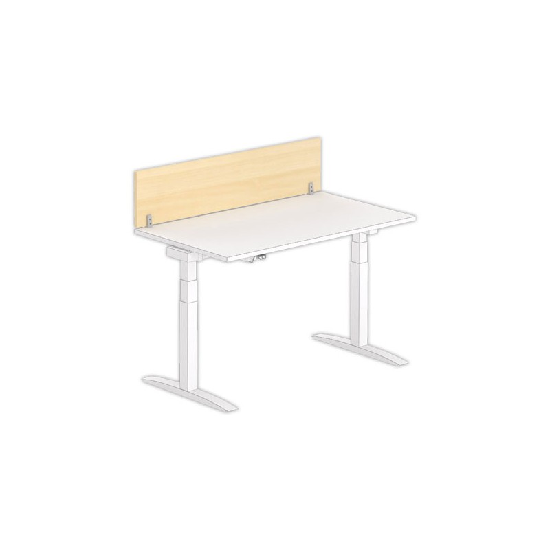 Cloisonnette pour bureau L. 140 hêtre/alu - Shopdeschefs