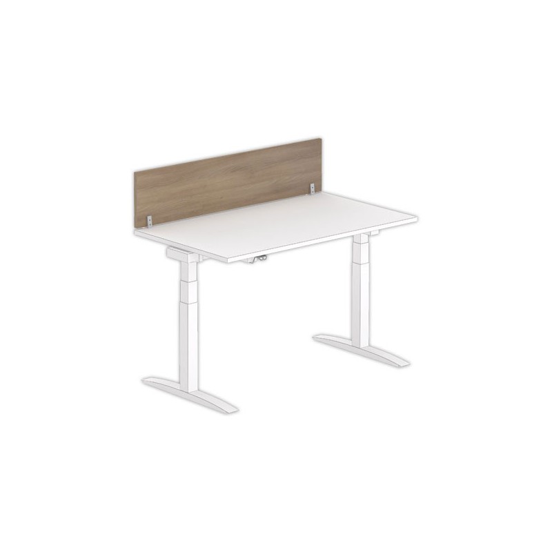 Cloisonnette pour bureau L. 140 noyer/alu - Fiducial Office Solutions