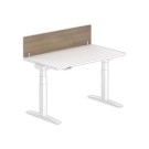 Cloisonnette pour bureau L. 140 noyer/alu - Fiducial Office Solutions
