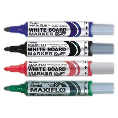 Marqueur PENTEL Maxiflo - Pointe largeogive pour tableaux blancs - Pentel