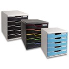 Module de classement 5 tiroirs A4+, corps noir - Exacompta