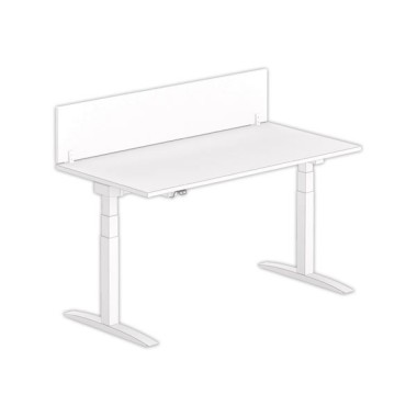 Cloisonnette pour bureau L 160 blanc/blanc - Shopdeschefs