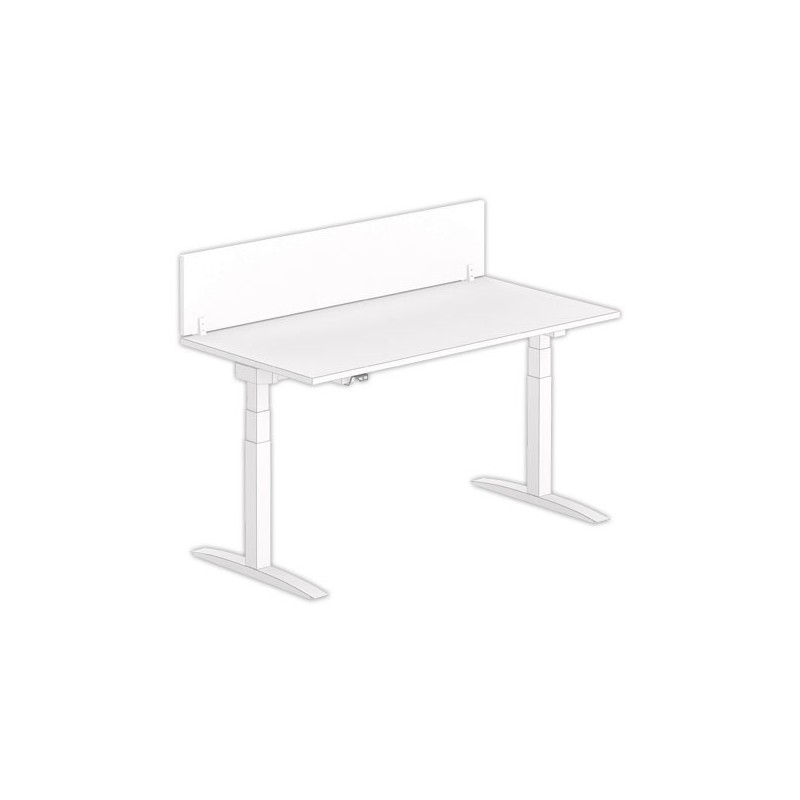 Cloisonnette pour bureau L 160 blanc/blanc - Shopdeschefs