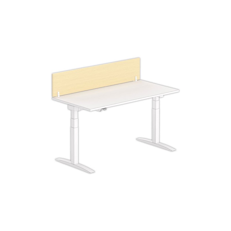 Cloisonnette pour bureau L. 160 hêtre/blanc - Shopdeschefs