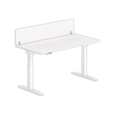 Cloisonnette pour bureau L. 160 blanc/alu - Shopdeschefs