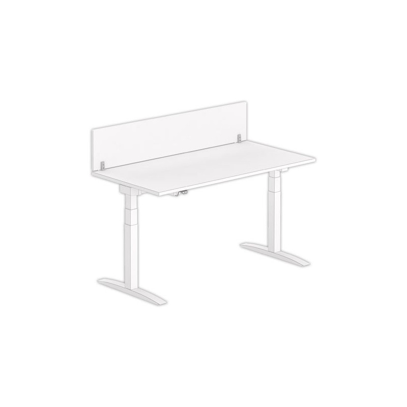 Cloisonnette pour bureau L. 160 blanc/alu - Shopdeschefs