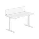Cloisonnette pour bureau L. 160 blanc/alu - Shopdeschefs